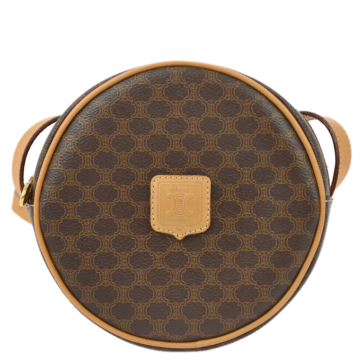 Celine Brown Macadam Shoulder Bag