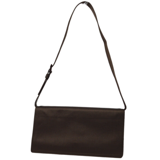 Prada Brown Satin Shoulder Bag