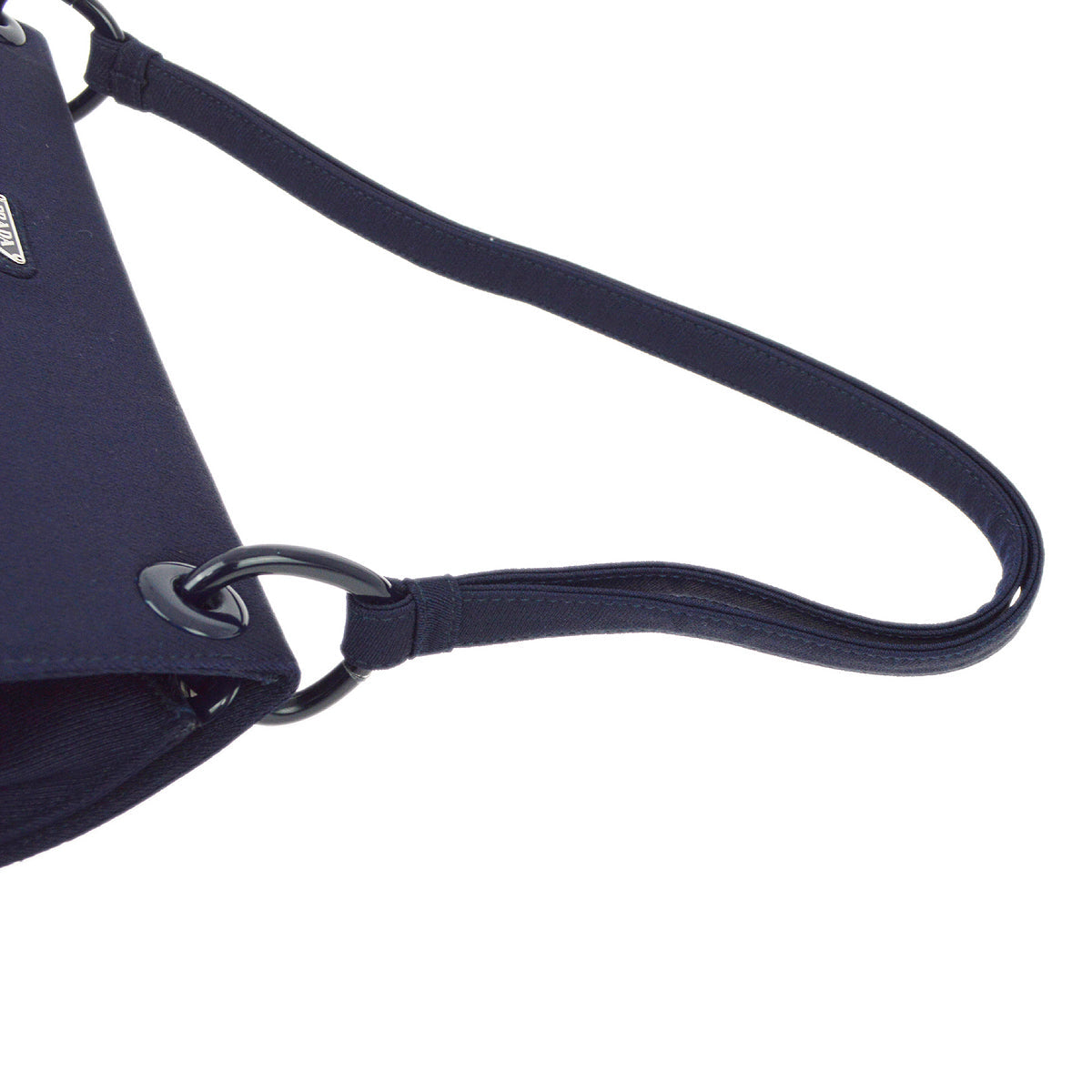 Prada Navy Canvas Handbag