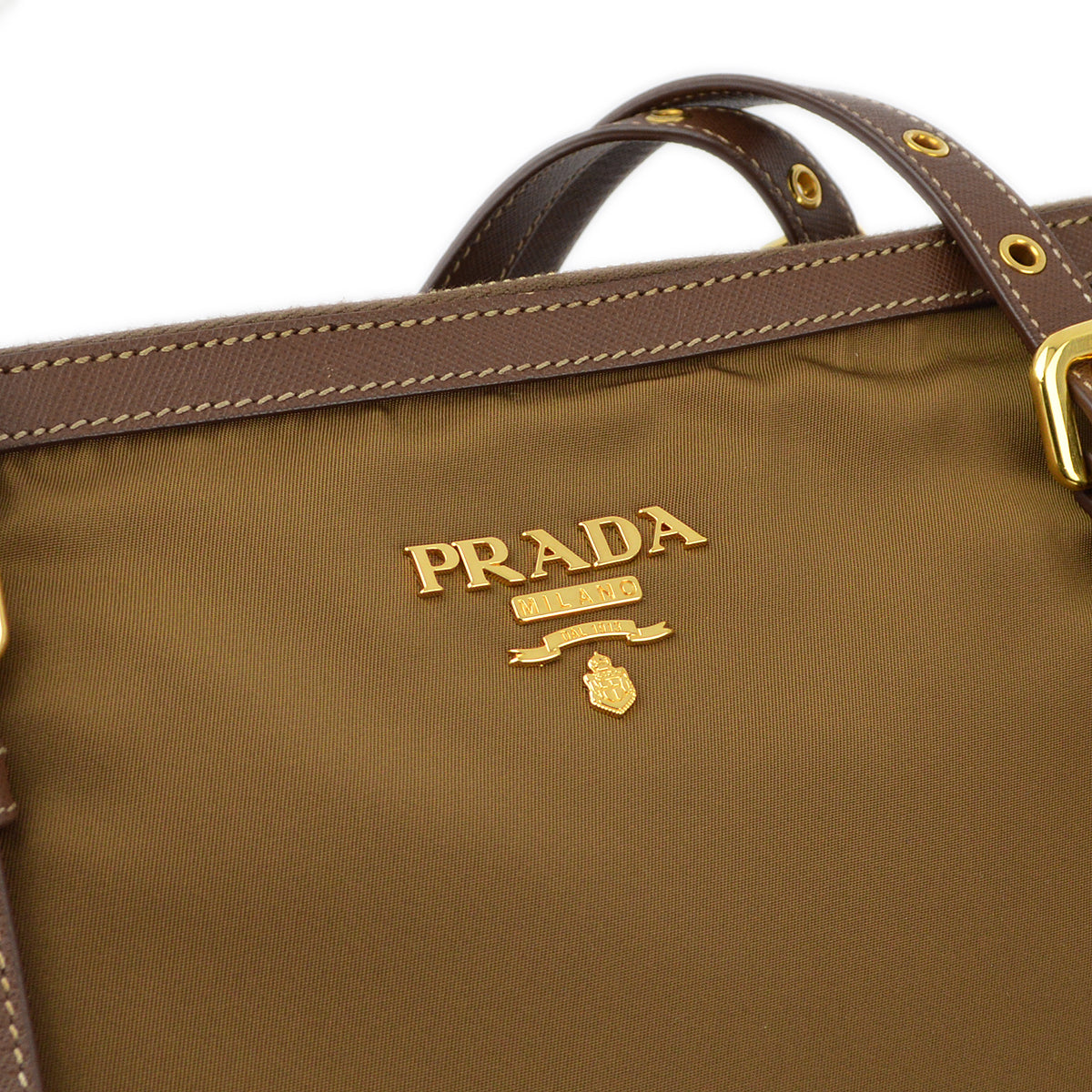 Prada Brown Nylon 2way Shoulder Handbag