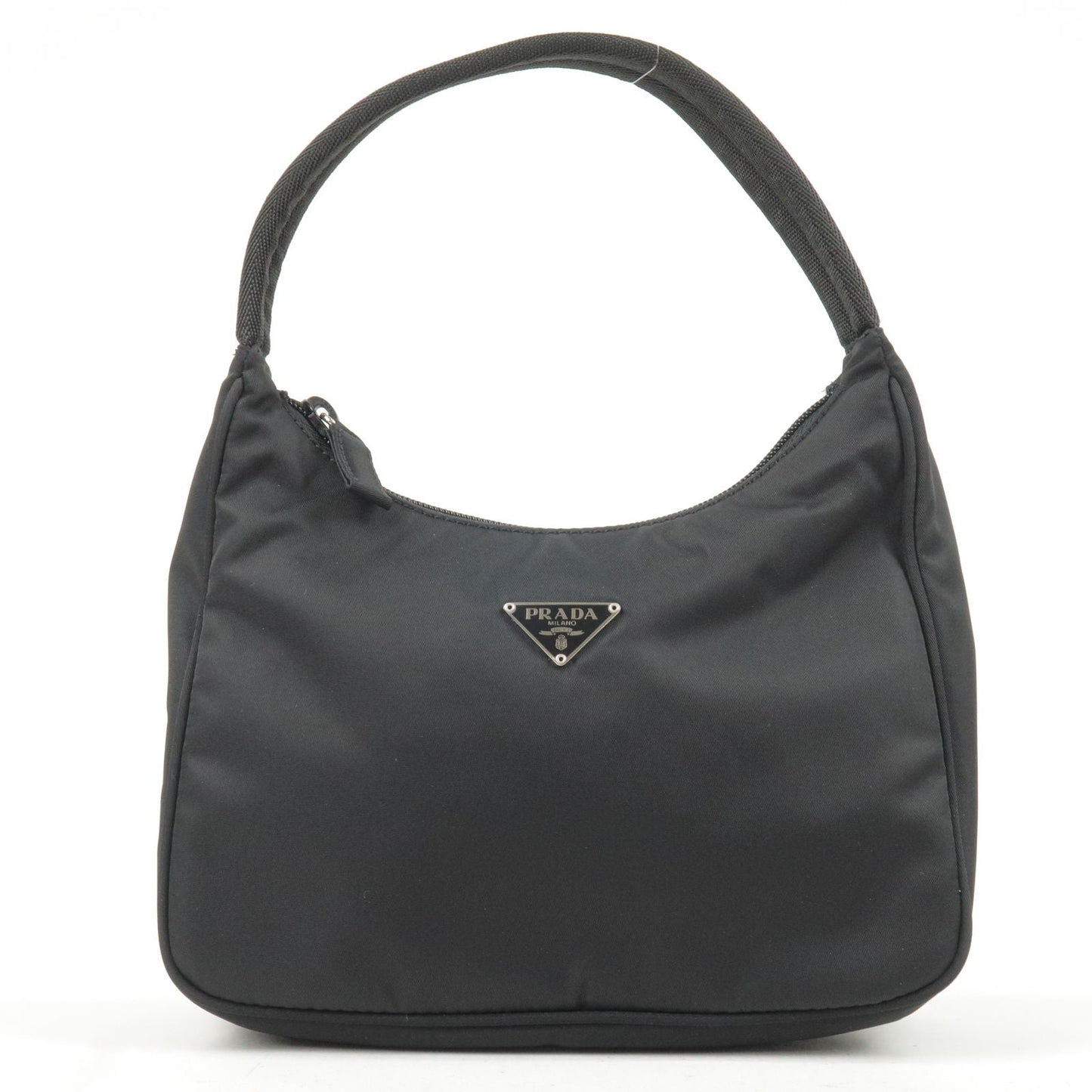 PRADA Logo Nylon Hand Bag Mini Bag NERO Black MV519