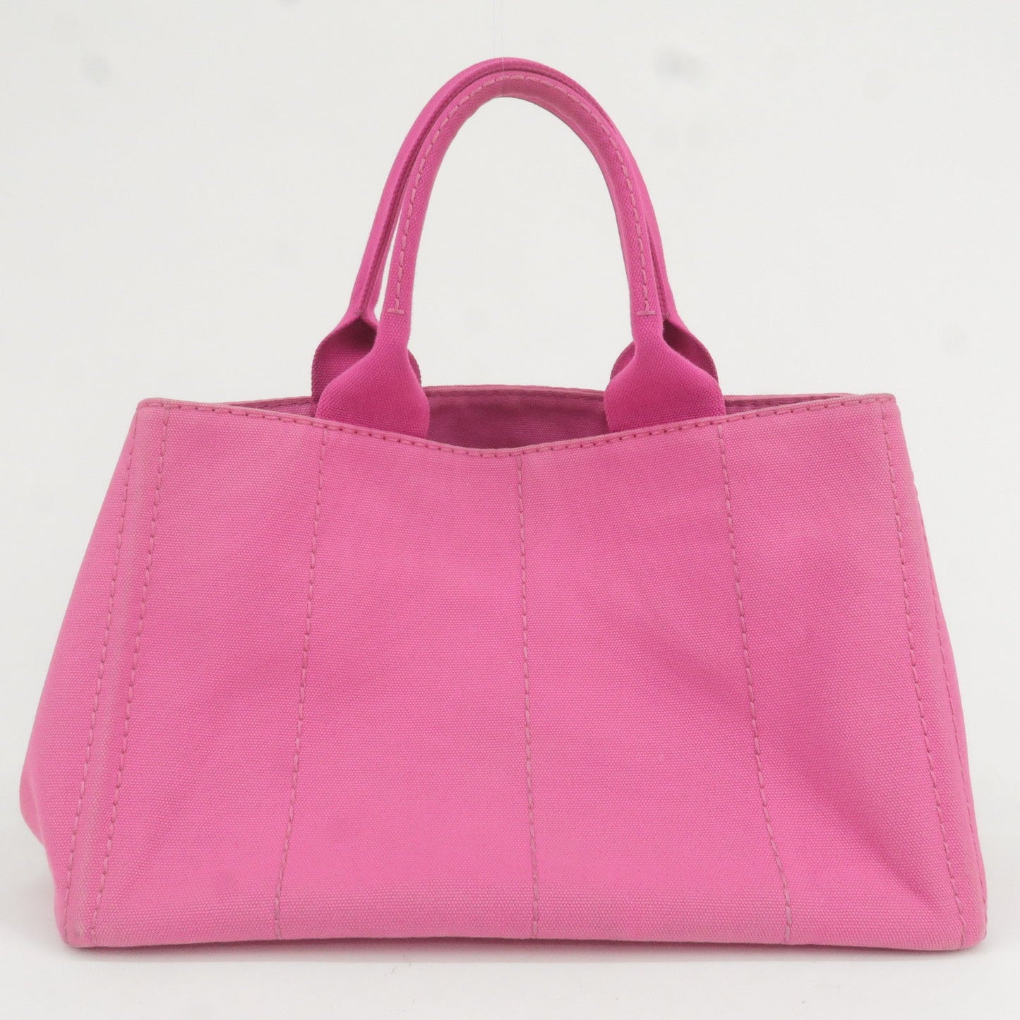 PRADA Canapa Canvas Tote Bag Hand Bag Pink BN1877