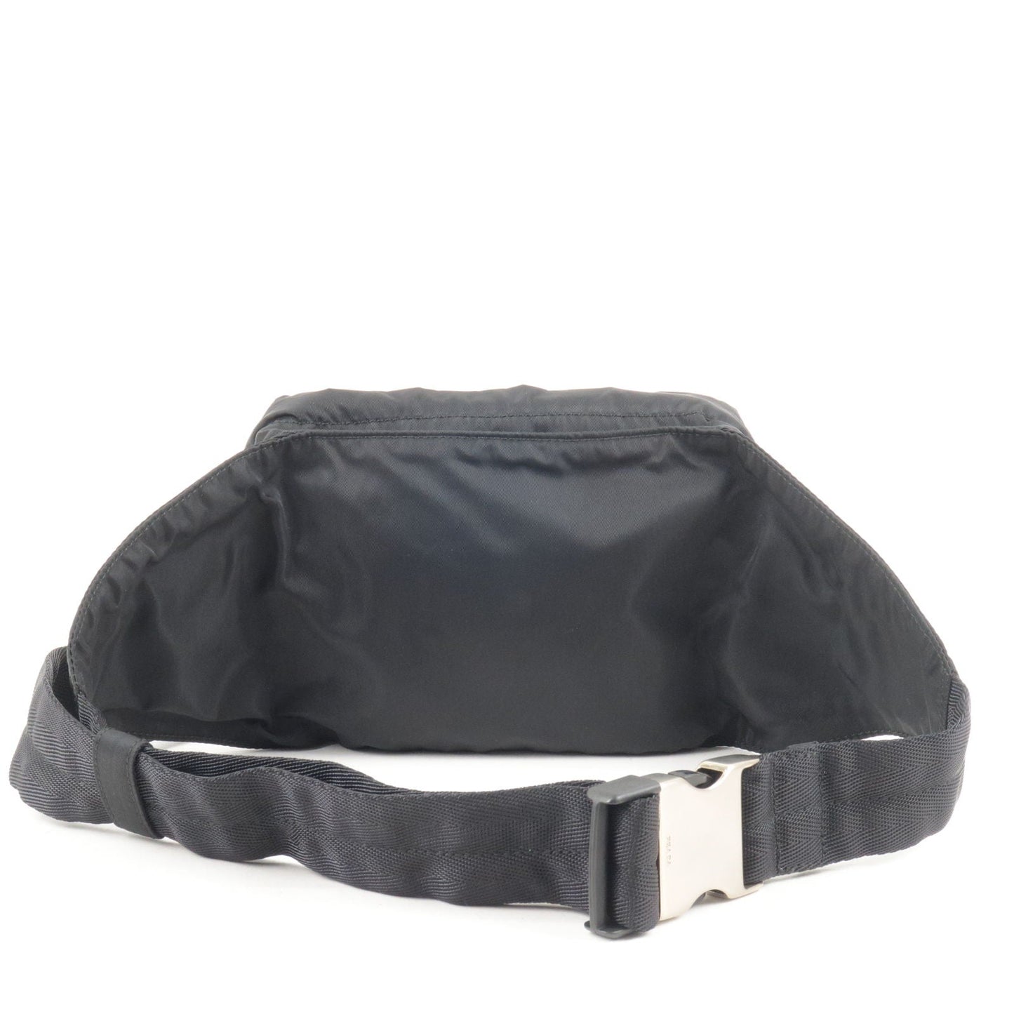 PRADA Logo Nylon Leather Waist Bag Fanny Pack Black V210