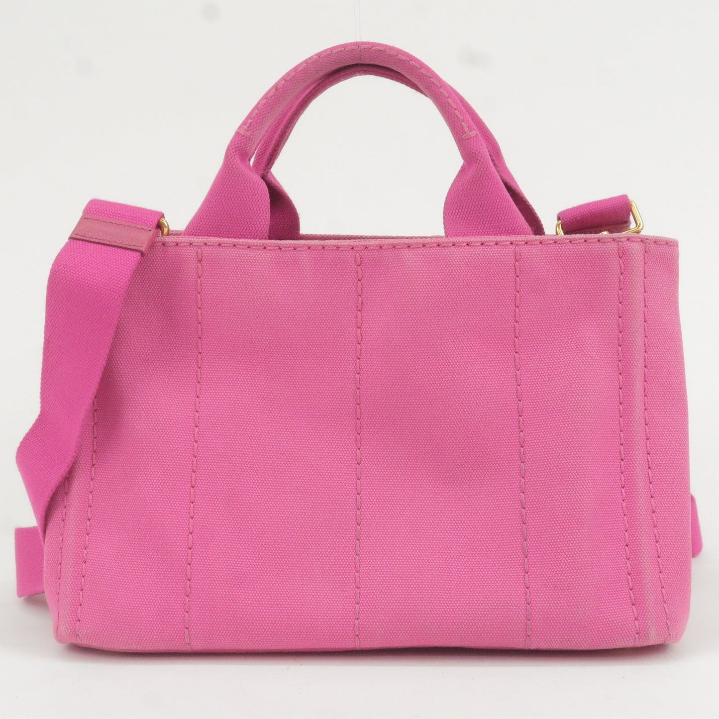 PRADA Canapa Mini Canvas 2Way Bag Shoulder Bag Pink B2439G