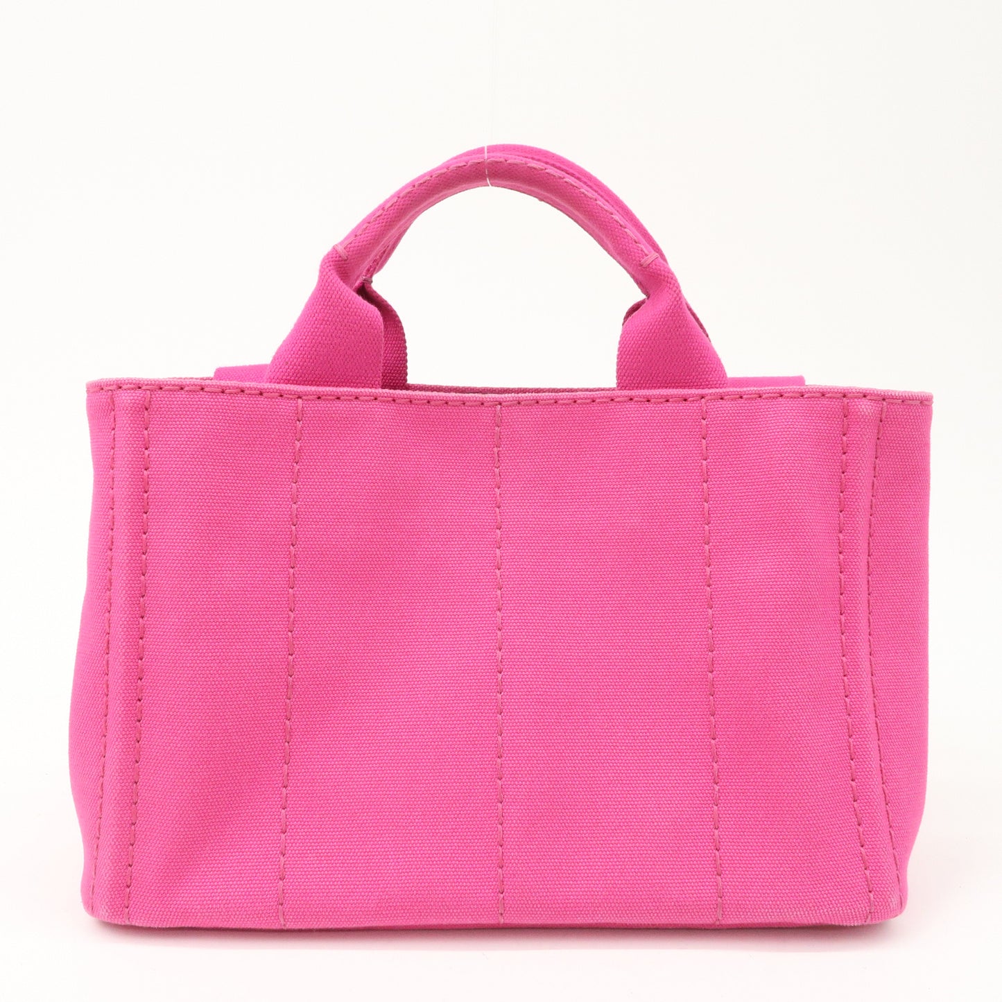 PRADA Logo Canapa Mini Canvas 2Way Tote Bag Pink 1BG439