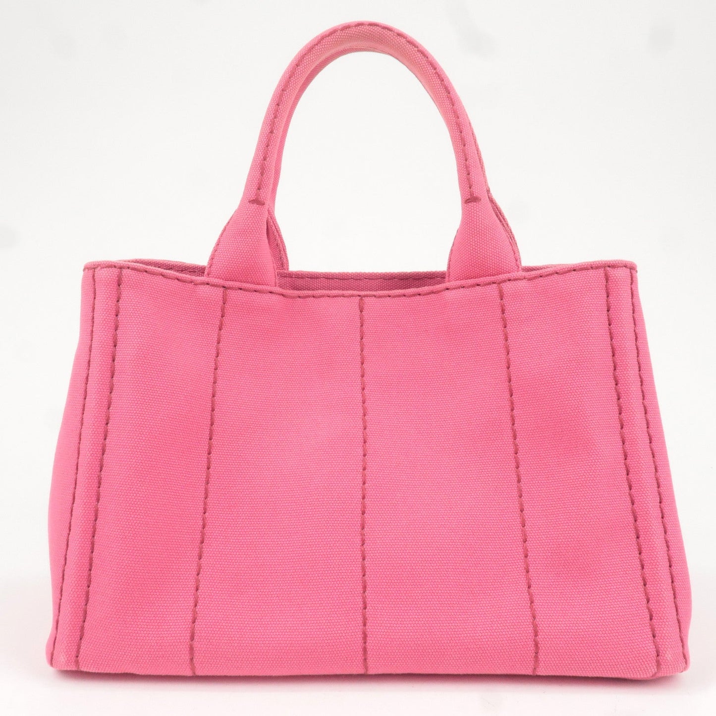 PRADA Logo Canapa Mini Canvas 2Way Tote Bag Pink 1BG439