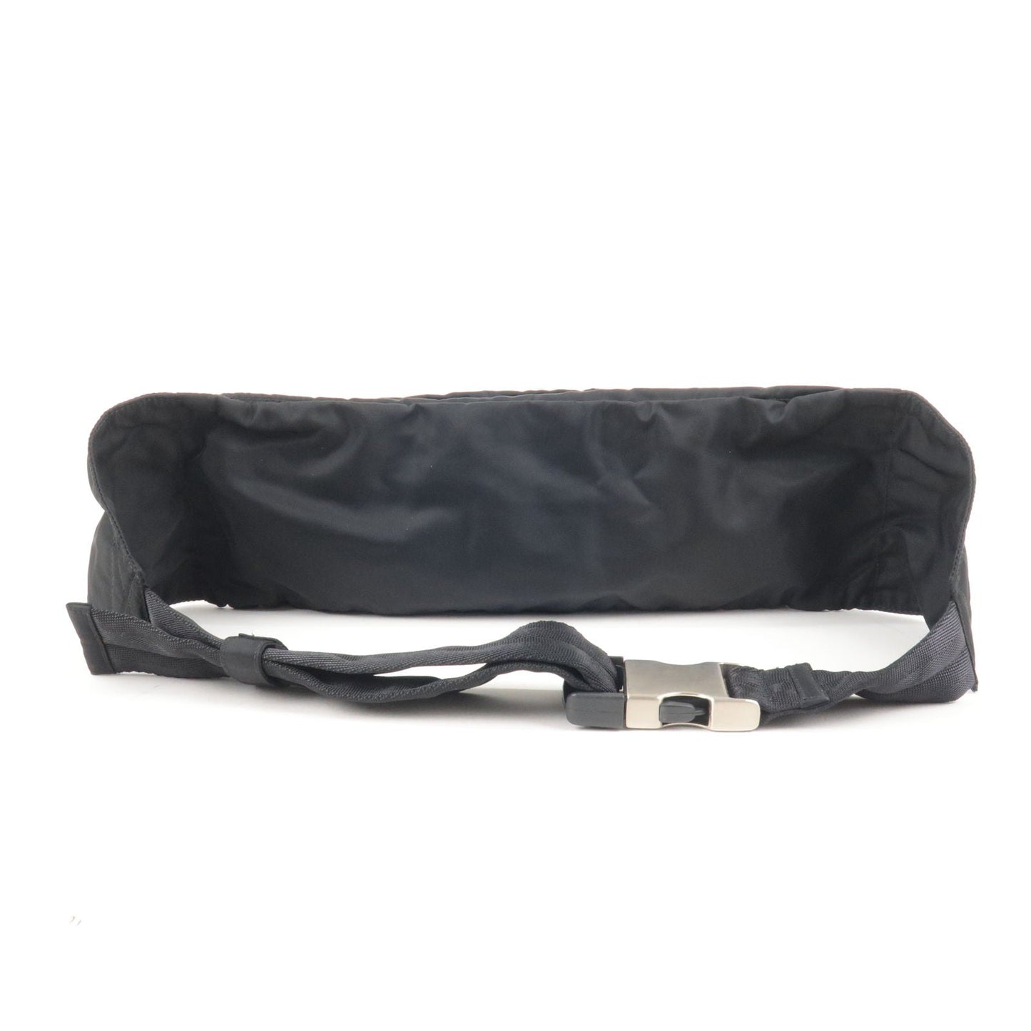 PRADA Logo Nylon Leather Waist Bag Fanny Pack Black V132