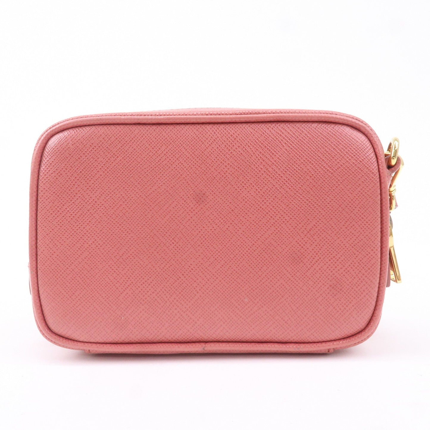 PRADA Logo Leather Crossbody Shoulder Bag Pink 1N1674