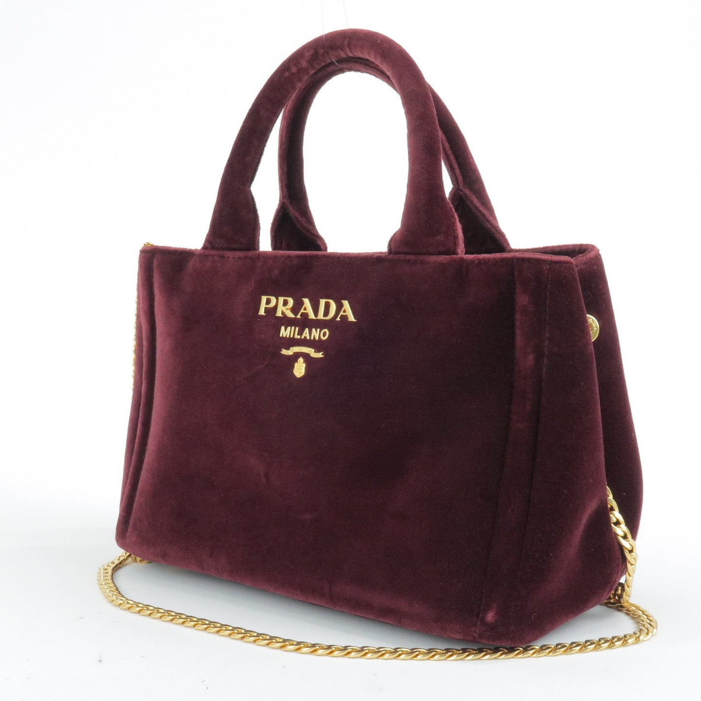 Prada Velour Canapa Mini 2Way Hand Bag Shoulder Bag 1BA038