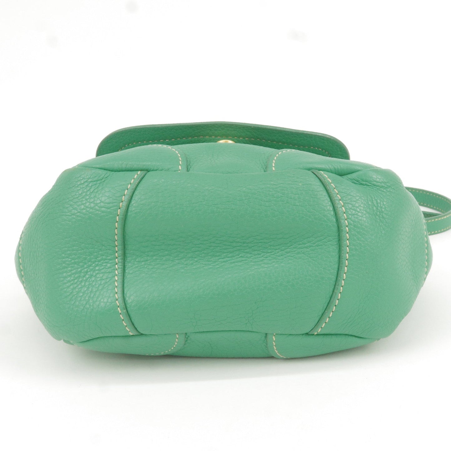 PRADA Logo Leather Shoulder Bag Crossbody Bag Green