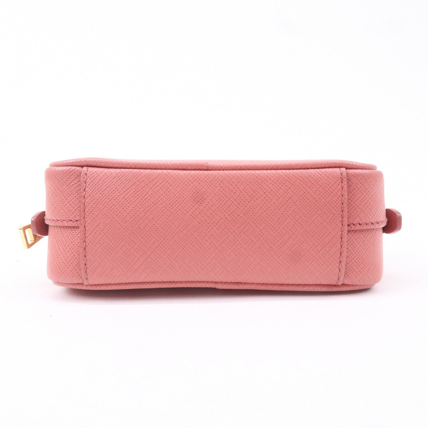 PRADA Logo Leather Crossbody Shoulder Bag Pink 1N1674