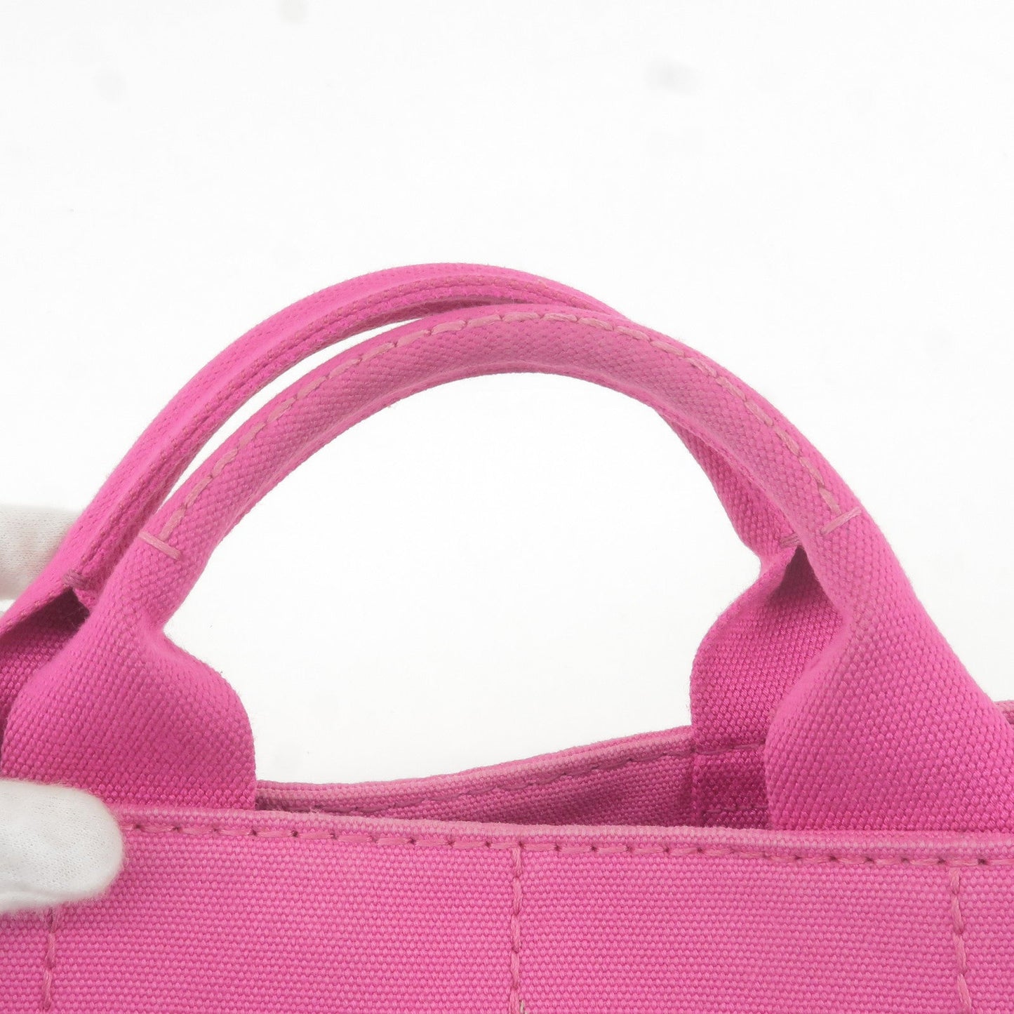 PRADA Canapa Mini Canvas Tote Bag Pink BN2439