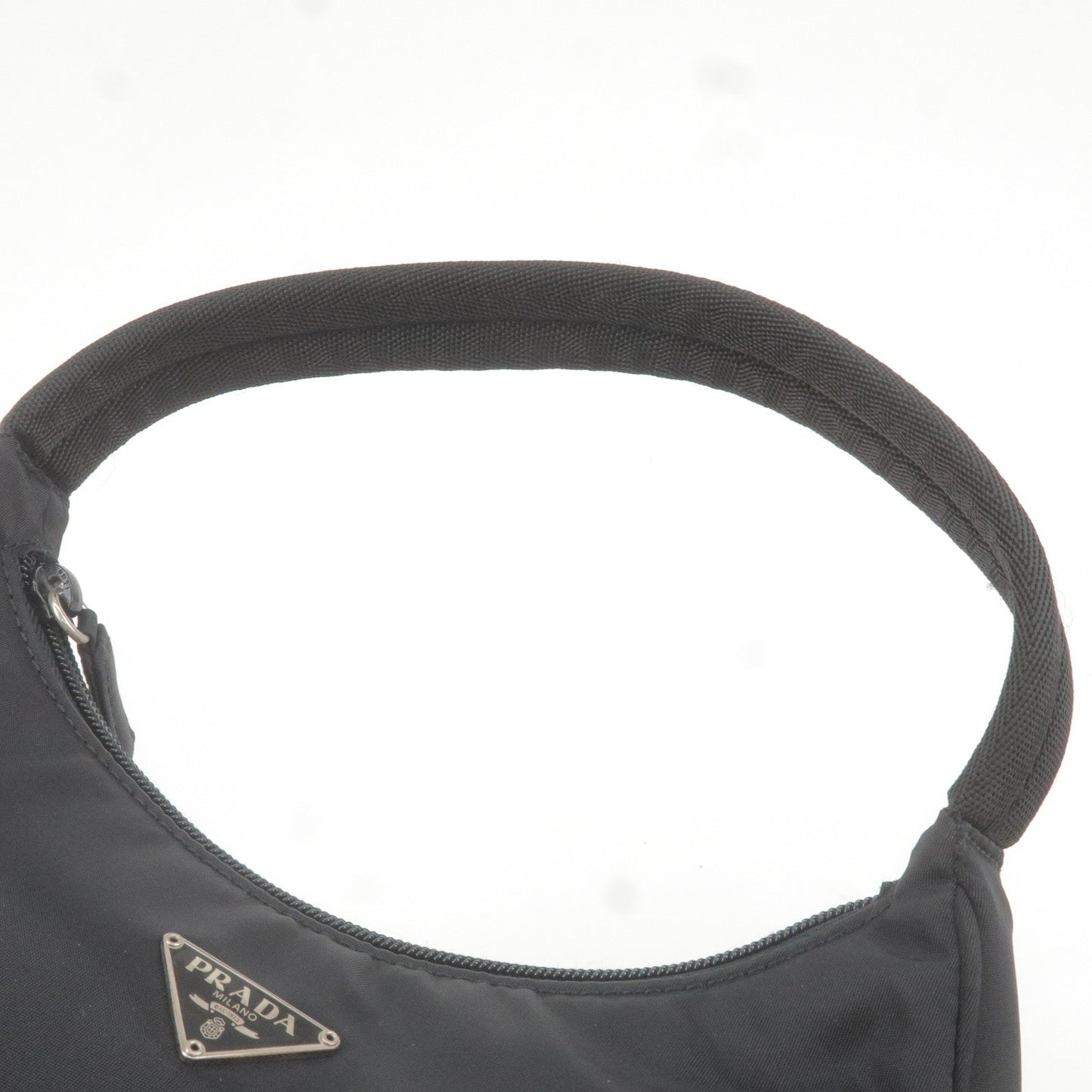 PRADA Nylon Pouch Hand Bag Mini Bag Purse NERO Black MV515