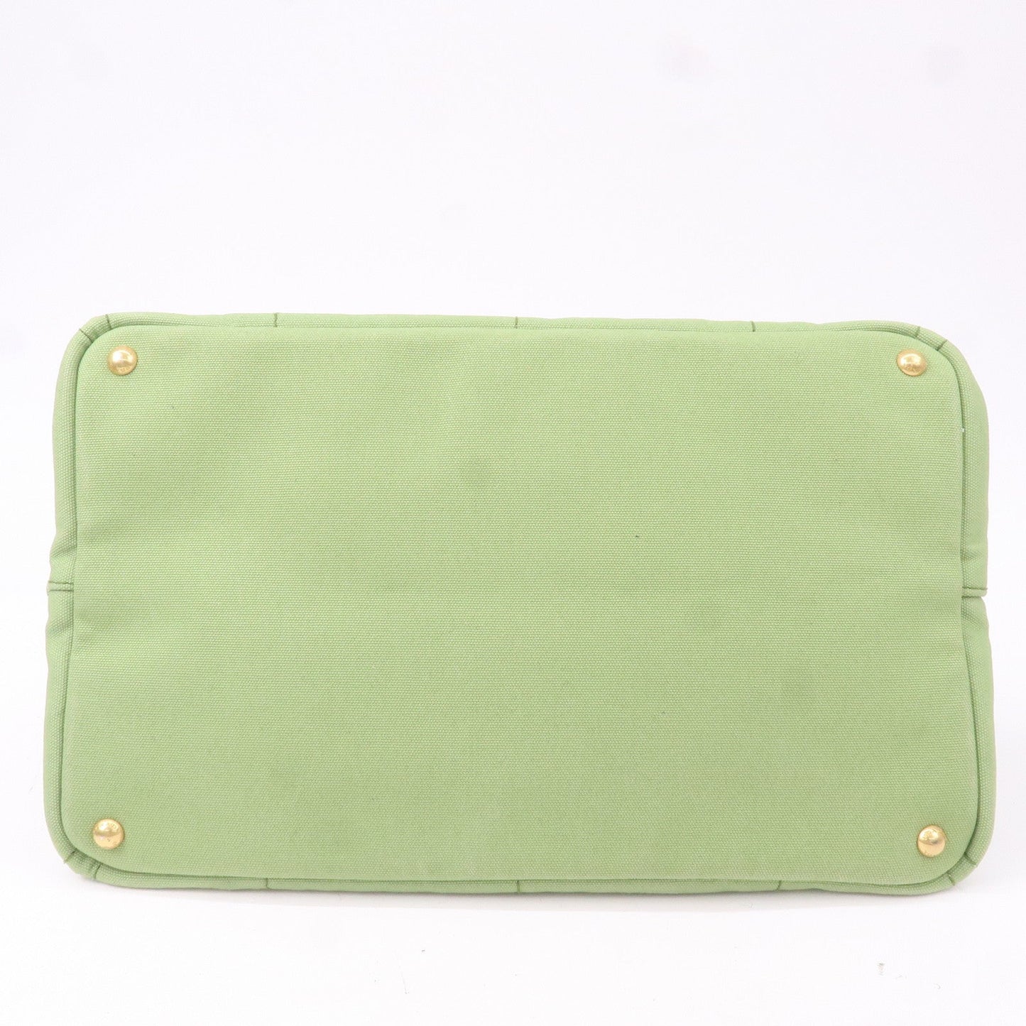 PRADA Canapa Canvas Tote Bag Hand Bag Green B1877B