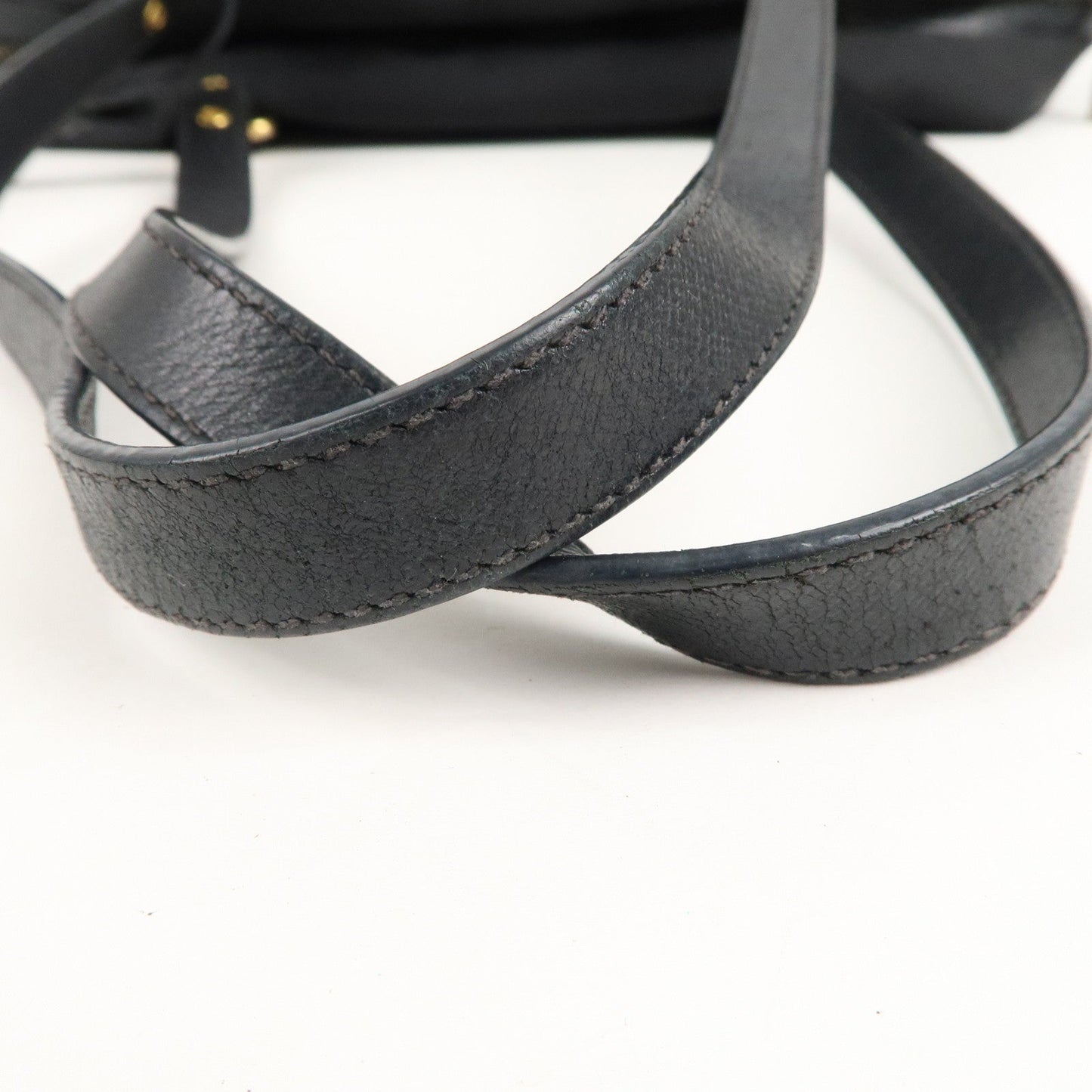 PRADA Nylon Leather Shoulder Bag Black