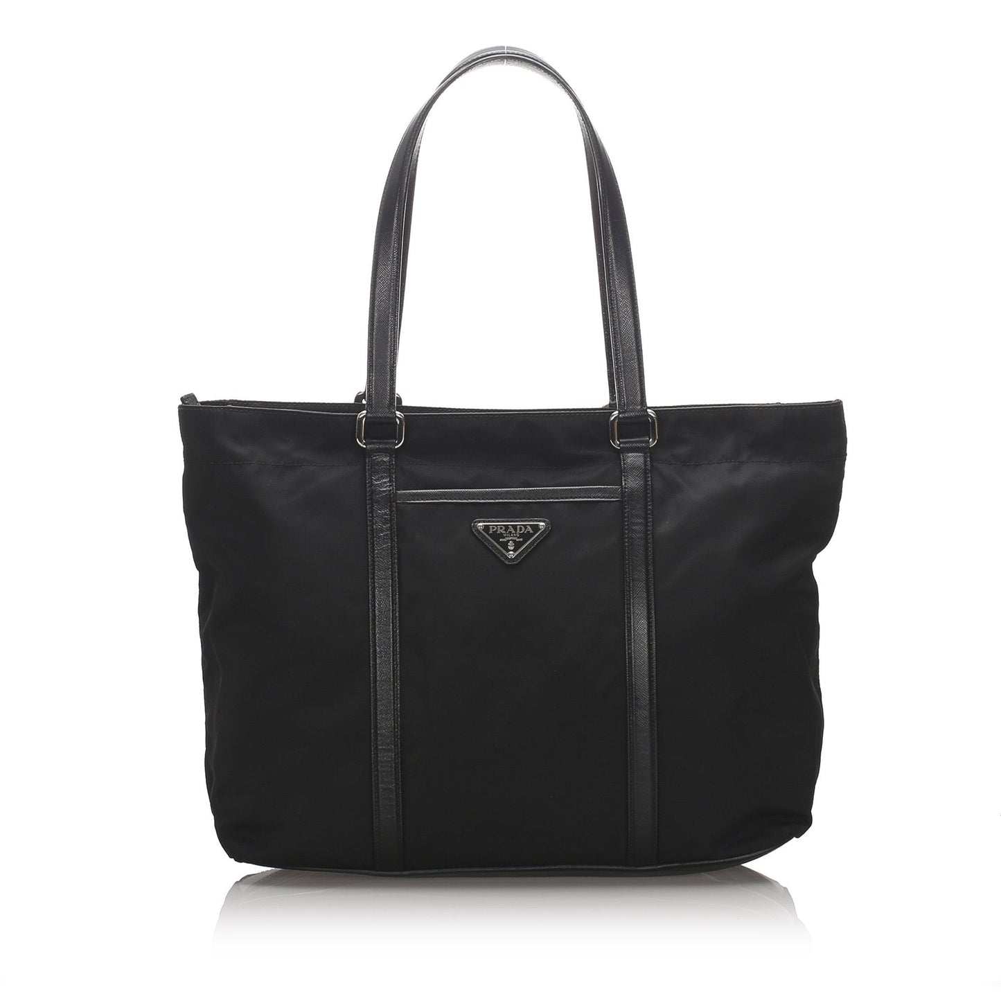 Prada Black Nylon Fabric Tessuto Tote Bag Italy