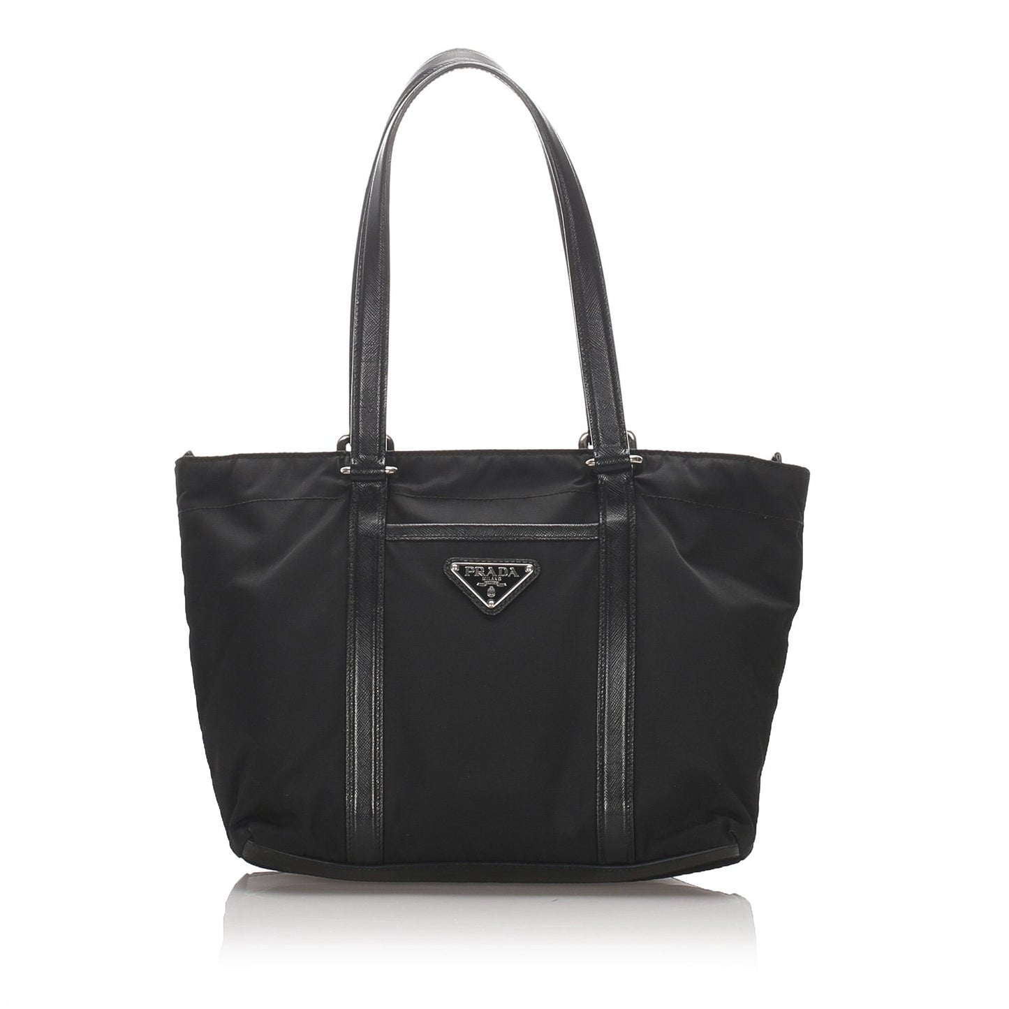 Prada Black Nylon Fabric Tessuto Tote Bag Italy