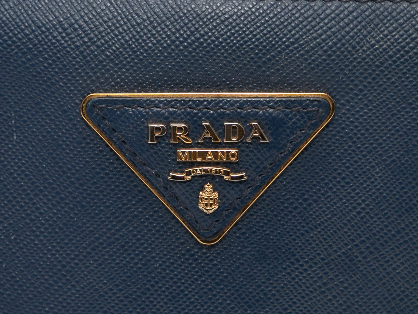 Navy & Blue Prada Galleria Saffiano Baltic Blue Tote Bag