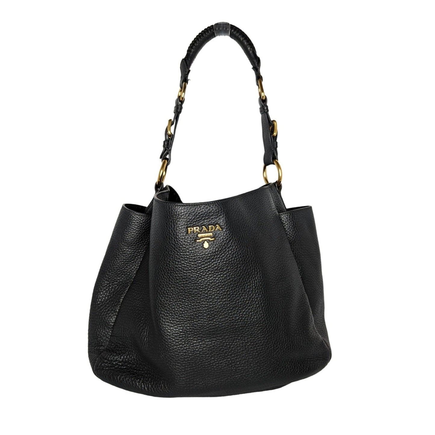 Prada Vitello Daino Side Pocket Hobo