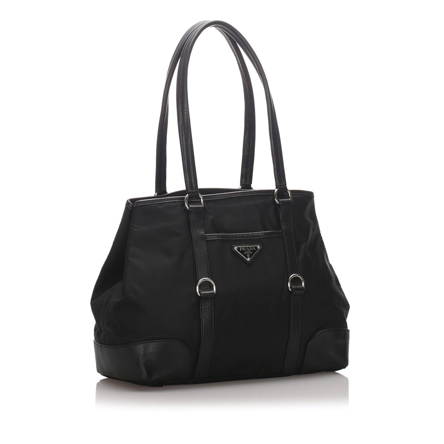 Prada Black Nylon Fabric Tessuto Tote Bag Italy