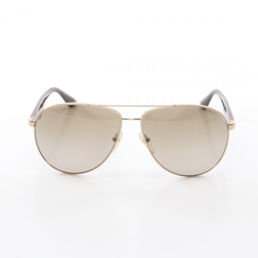 Prada Unisex Aviator Sunglasses, Gold Brown