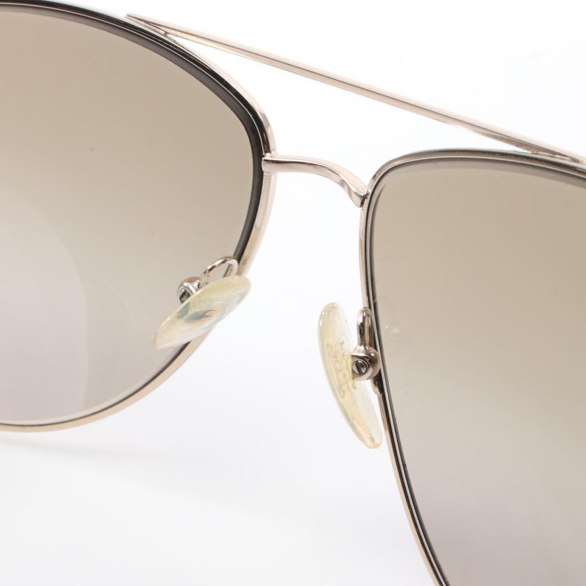 Prada Unisex Aviator Sunglasses, Gold Brown