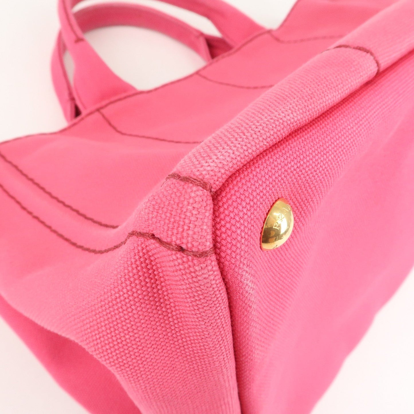 PRADA Canapa Canvas 2Way Bag Hand Bag Shoulder Bag Pink 1BG642