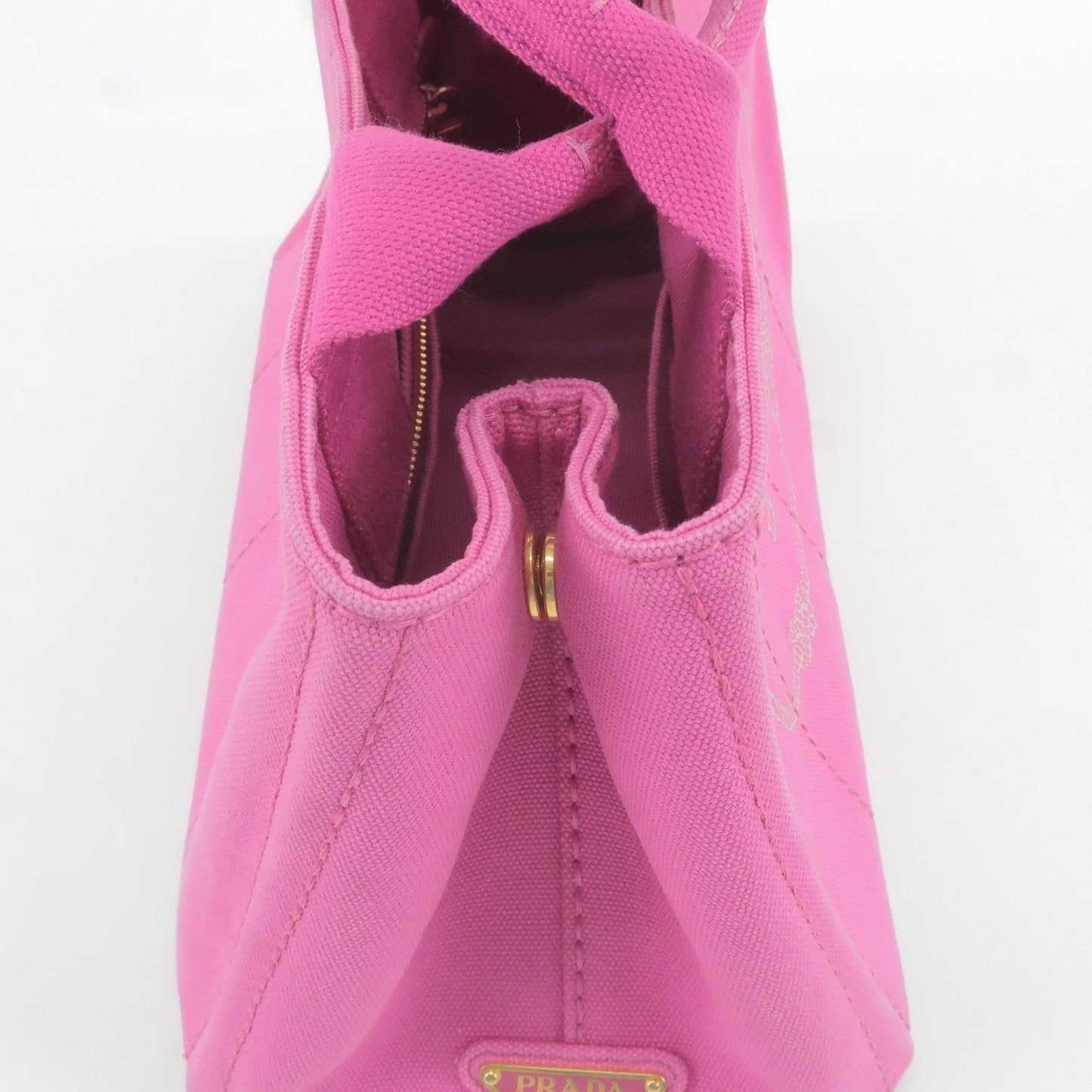 PRADA Canapa Mini Canvas Tote Bag Pink BN2439