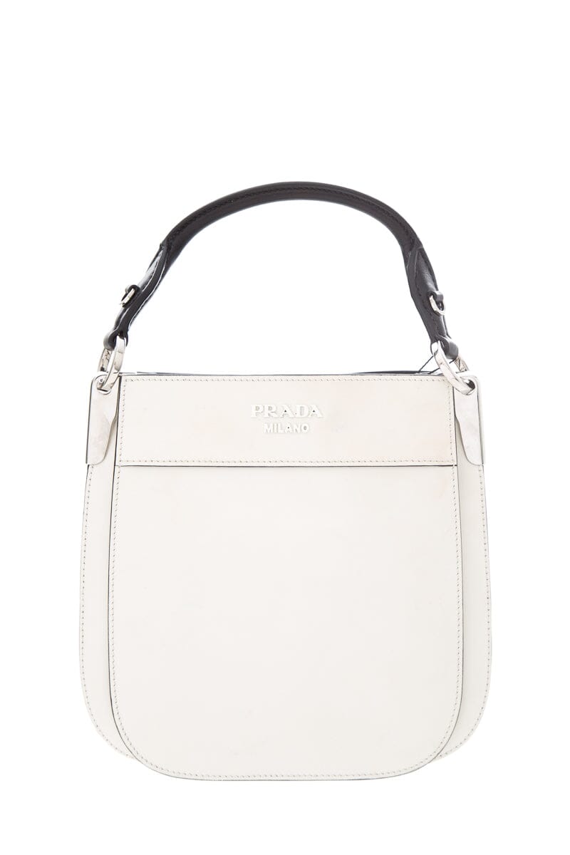 Prada City Calfskin Black & White Margit Cross-Body