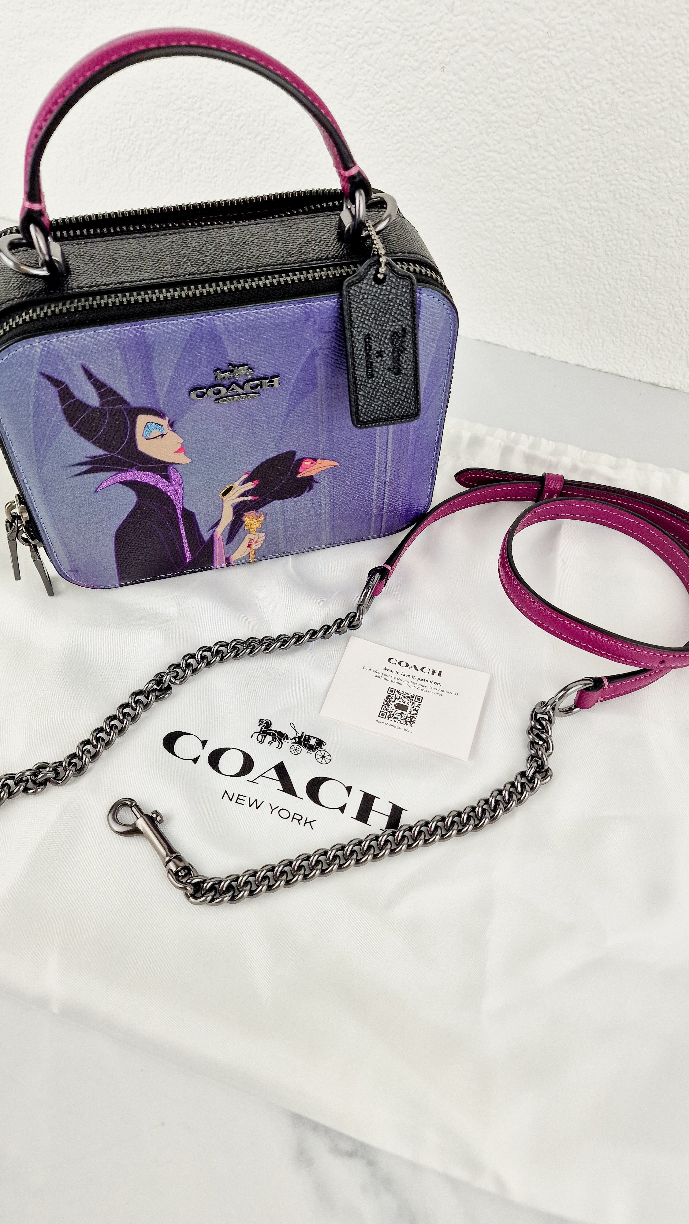 Buy Coach Disney X Wristlet With Maleficent Motif