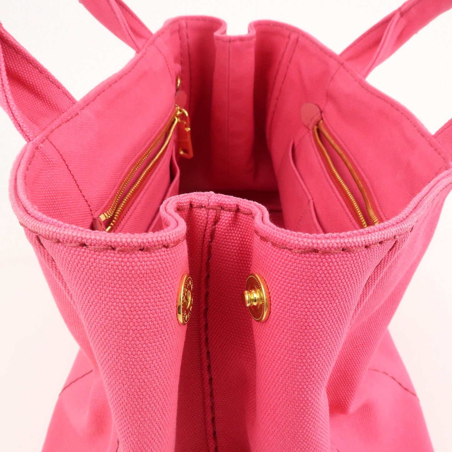 PRADA Canapa Canvas 2Way Bag Hand Bag Shoulder Bag Pink 1BG642