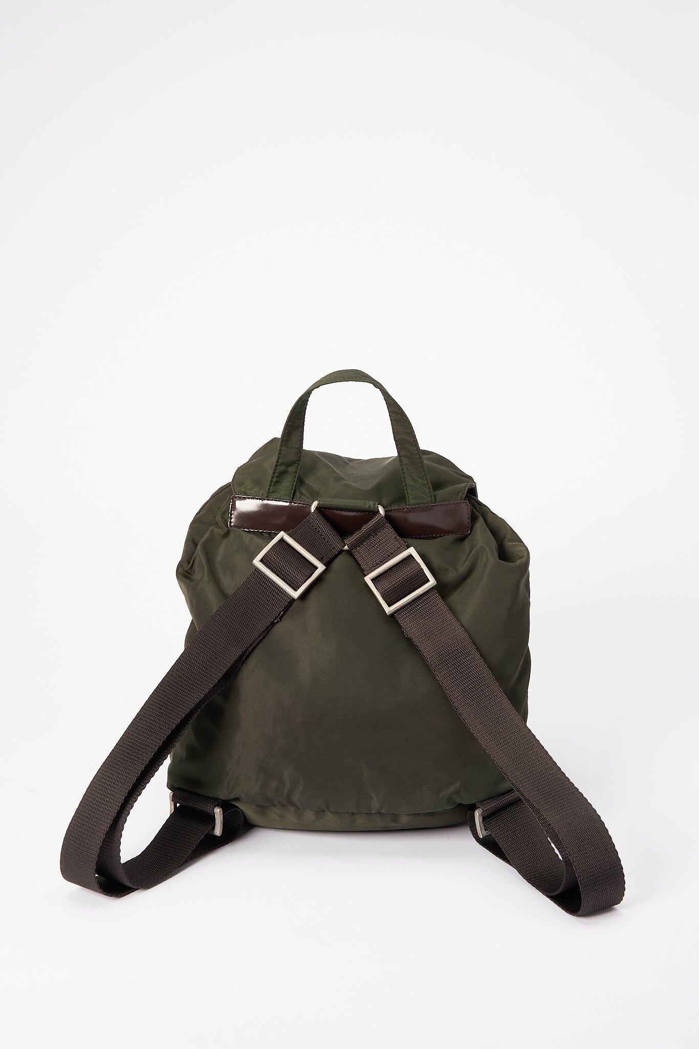 Prada Khaki Nylon Backpack