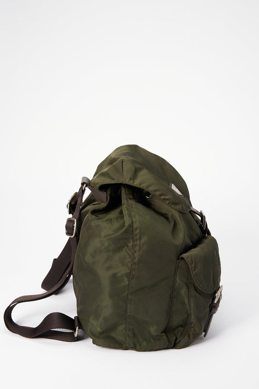 Prada Green Nylon Backpack