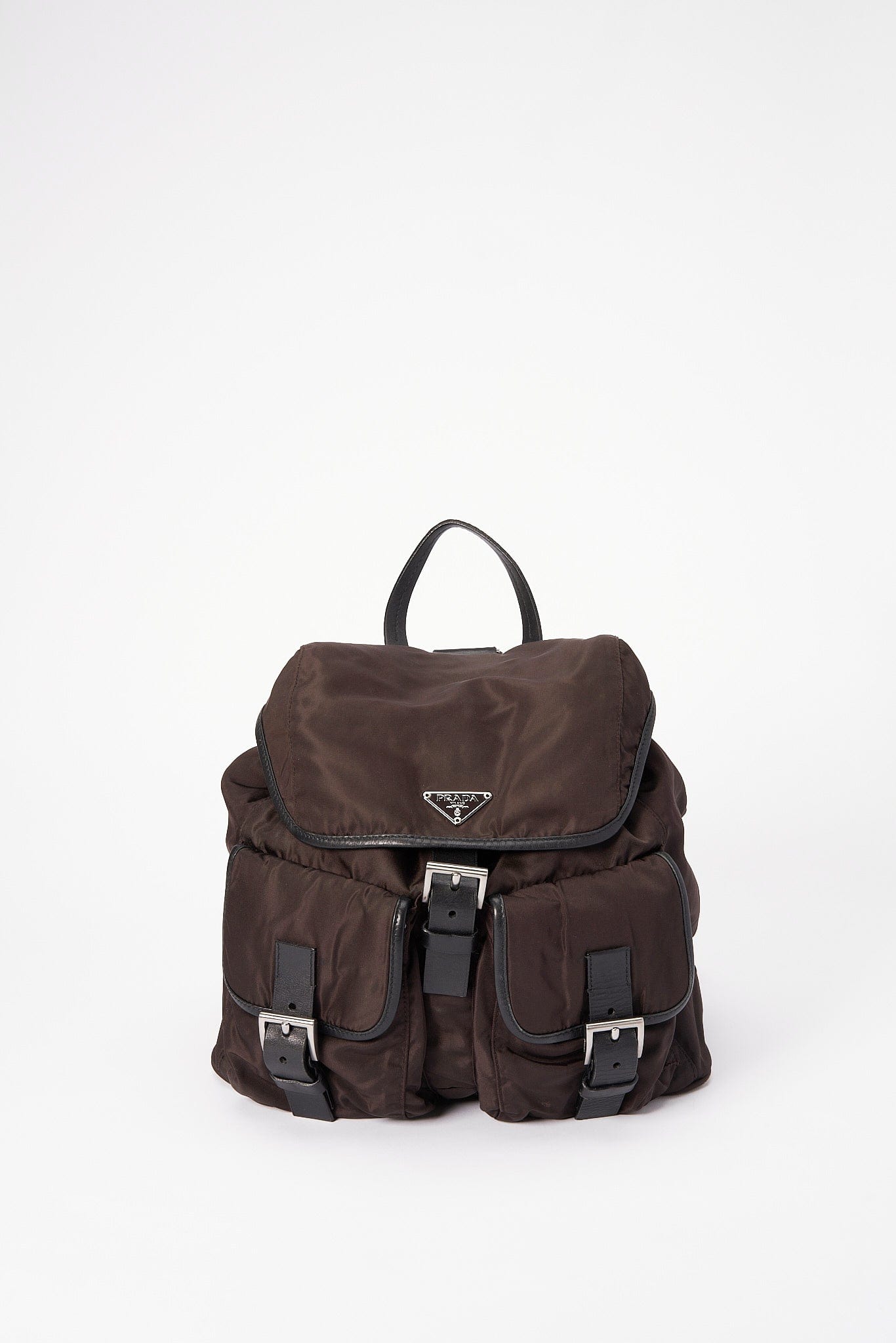 Prada Brown Nylon Backpack