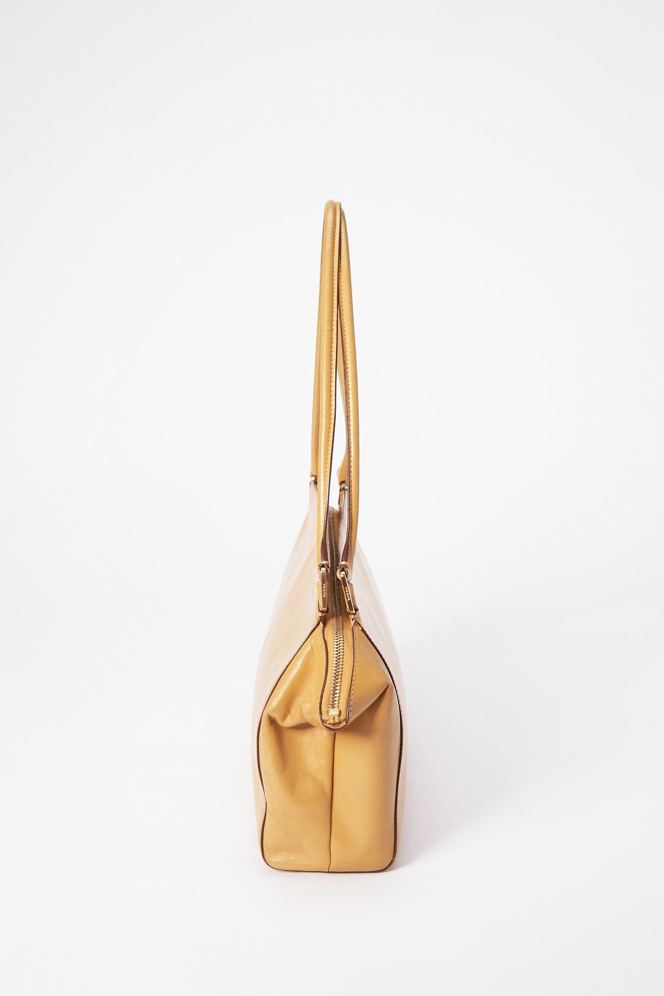 90's Prada Beige Shoulder Bag - Beige