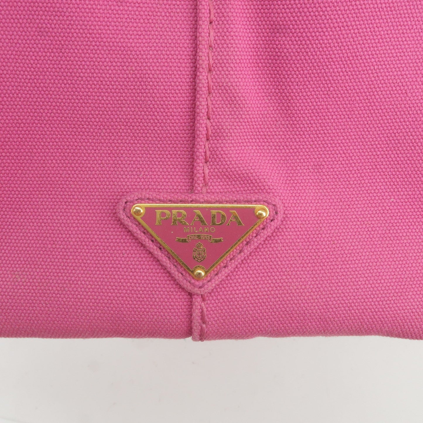 PRADA Canapa Canvas Tote Bag Hand Bag Pink BN1877