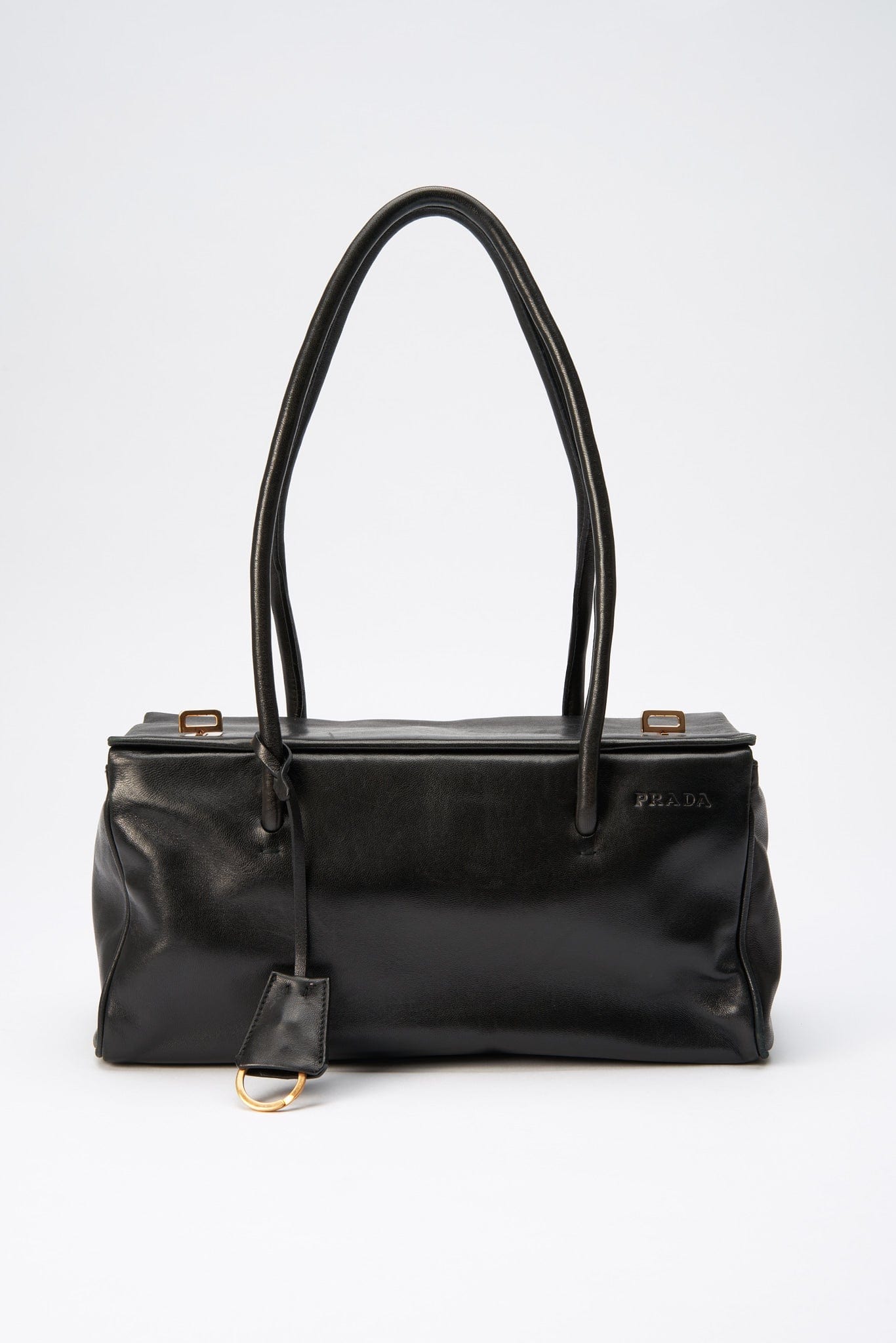 Prada Black Leather Shoulder Bag