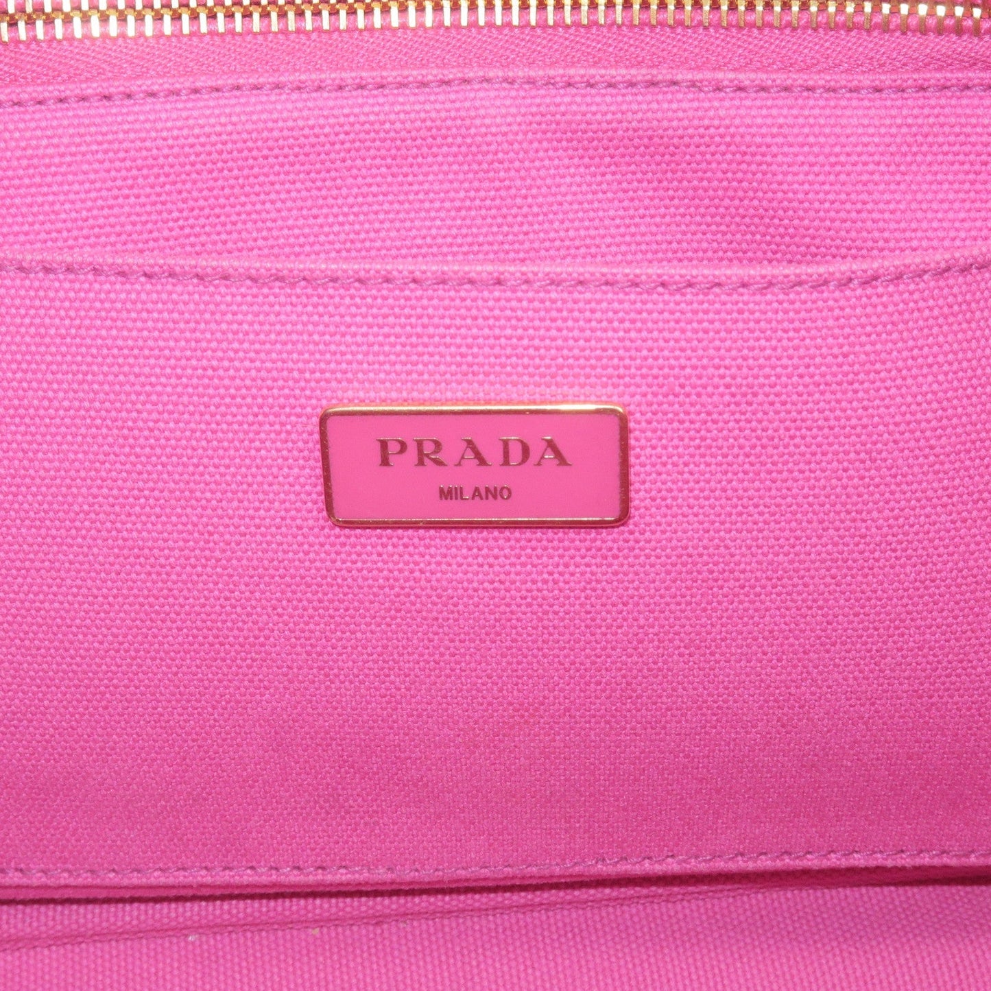 PRADA Canapa Canvas Tote Bag Hand Bag Pink BN1877