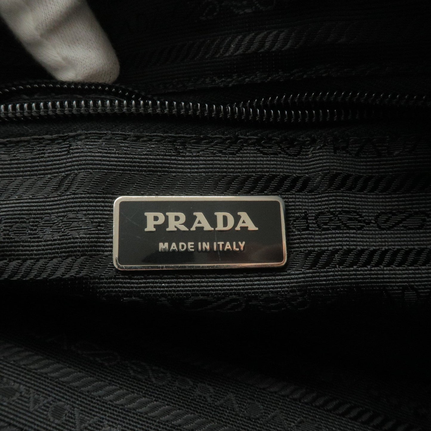 PRADA Nylon Leather Shoulder Bag Crossbody Bag NERO Black