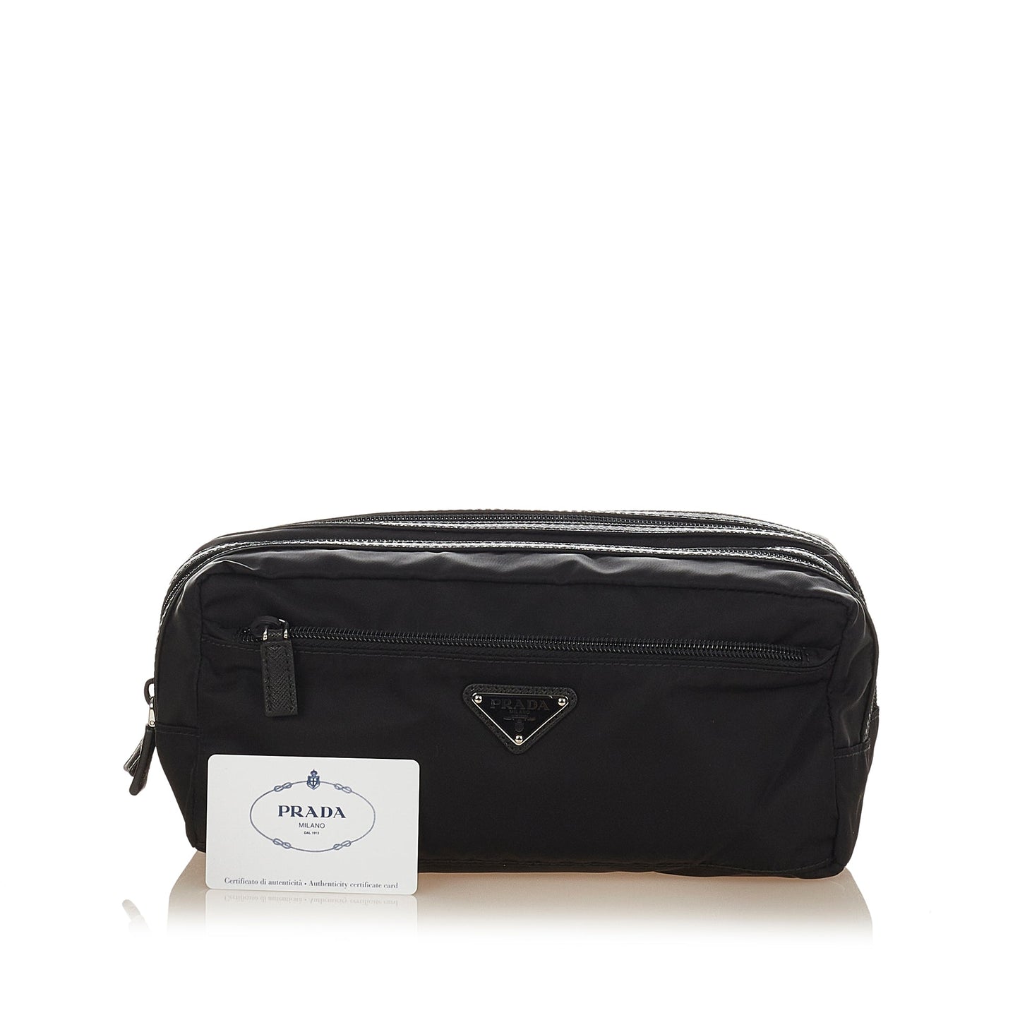 Prada Tessuto Clutch Black Nylon Canvas