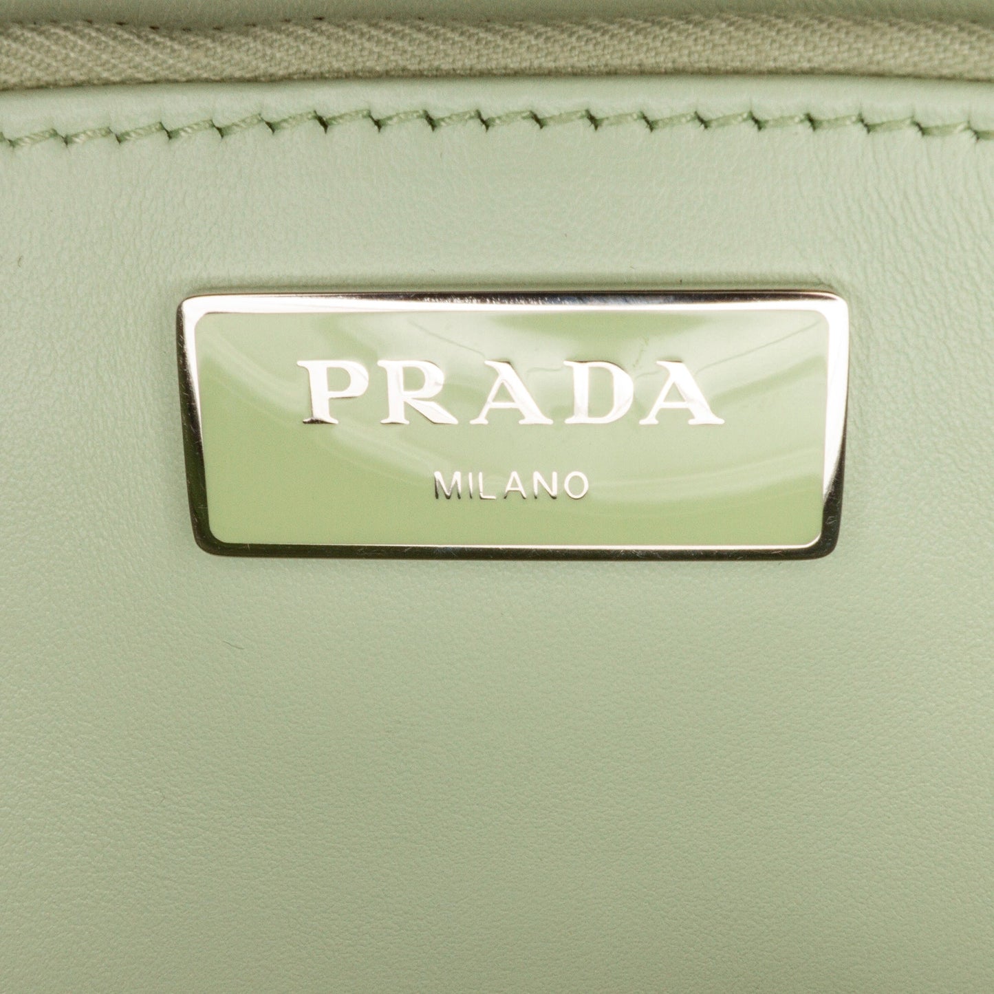 Prada Tessuto Crossbody Bag Light Green Leather