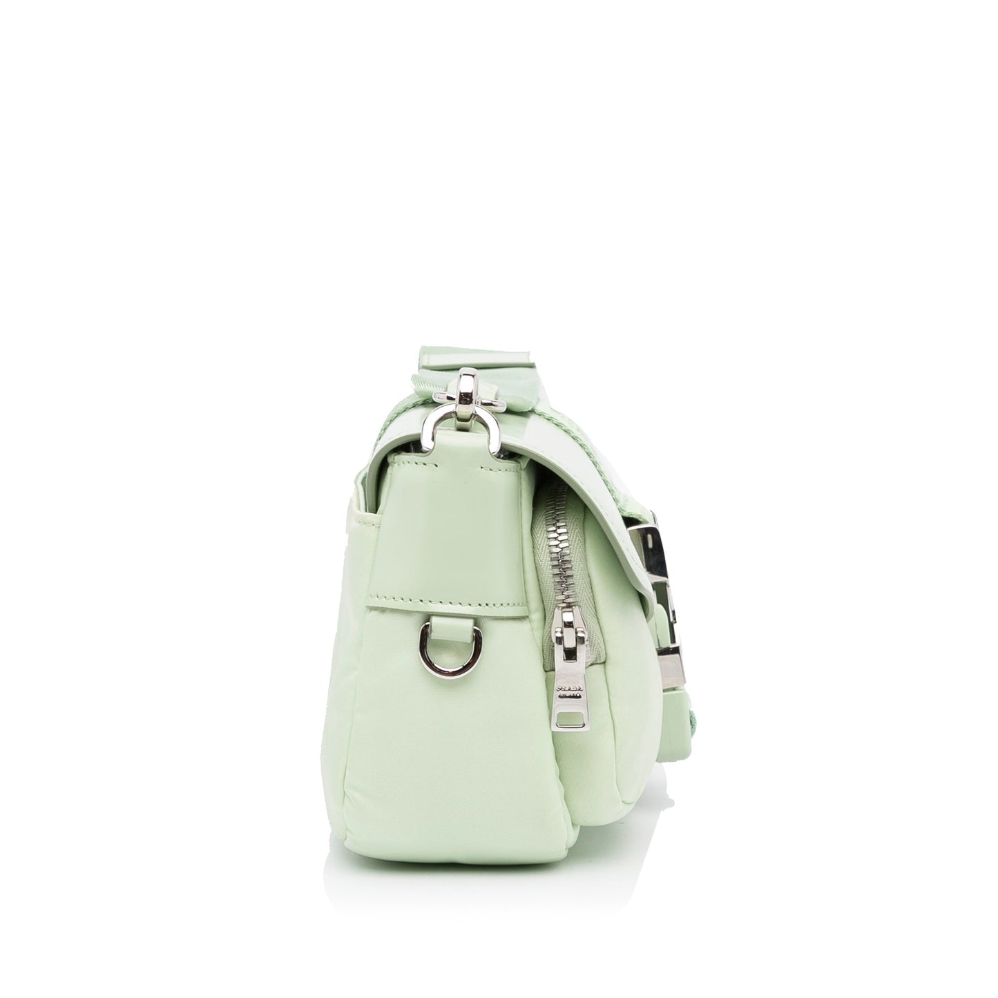 Prada Tessuto Crossbody Bag Light Green Leather