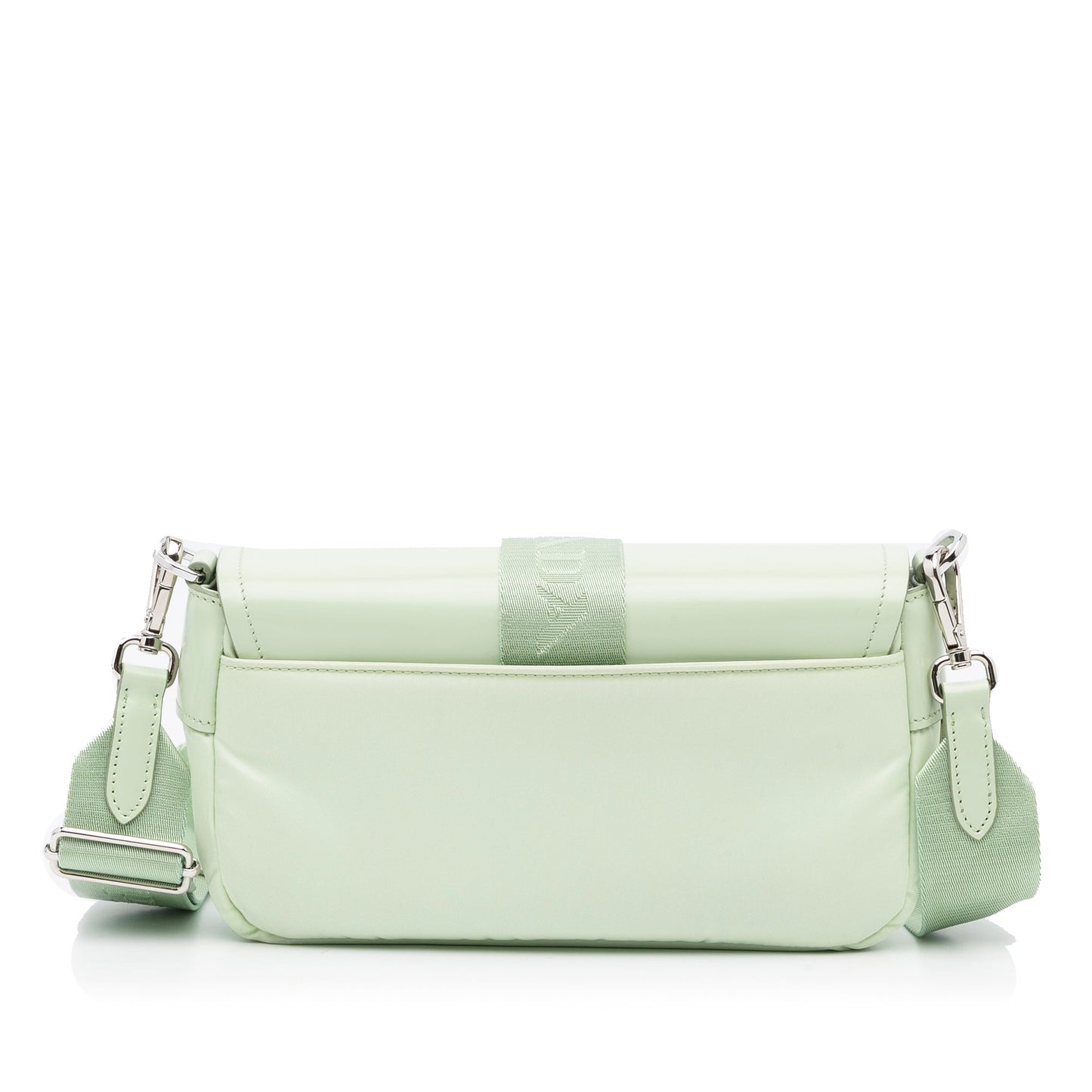 Prada Tessuto Crossbody Bag Light Green Leather