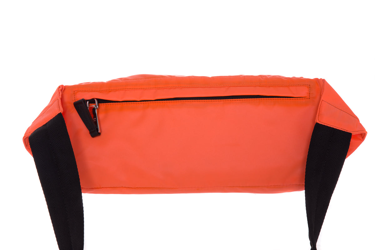 Prada Neon Orange Technical Front Fanny Pack