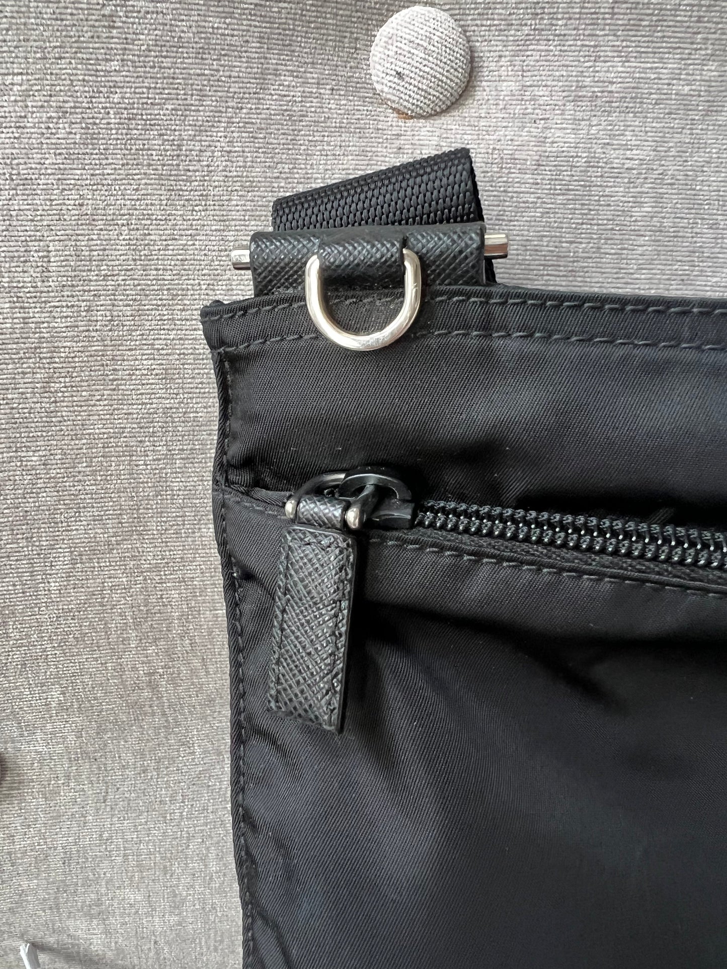 Prada Nylon Black Messenger Bag