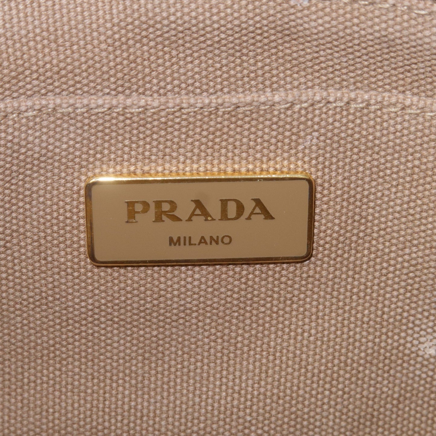 PRADA Canapa Mini Canvas 2Way Bag Shoulder Bag Brown B2439G