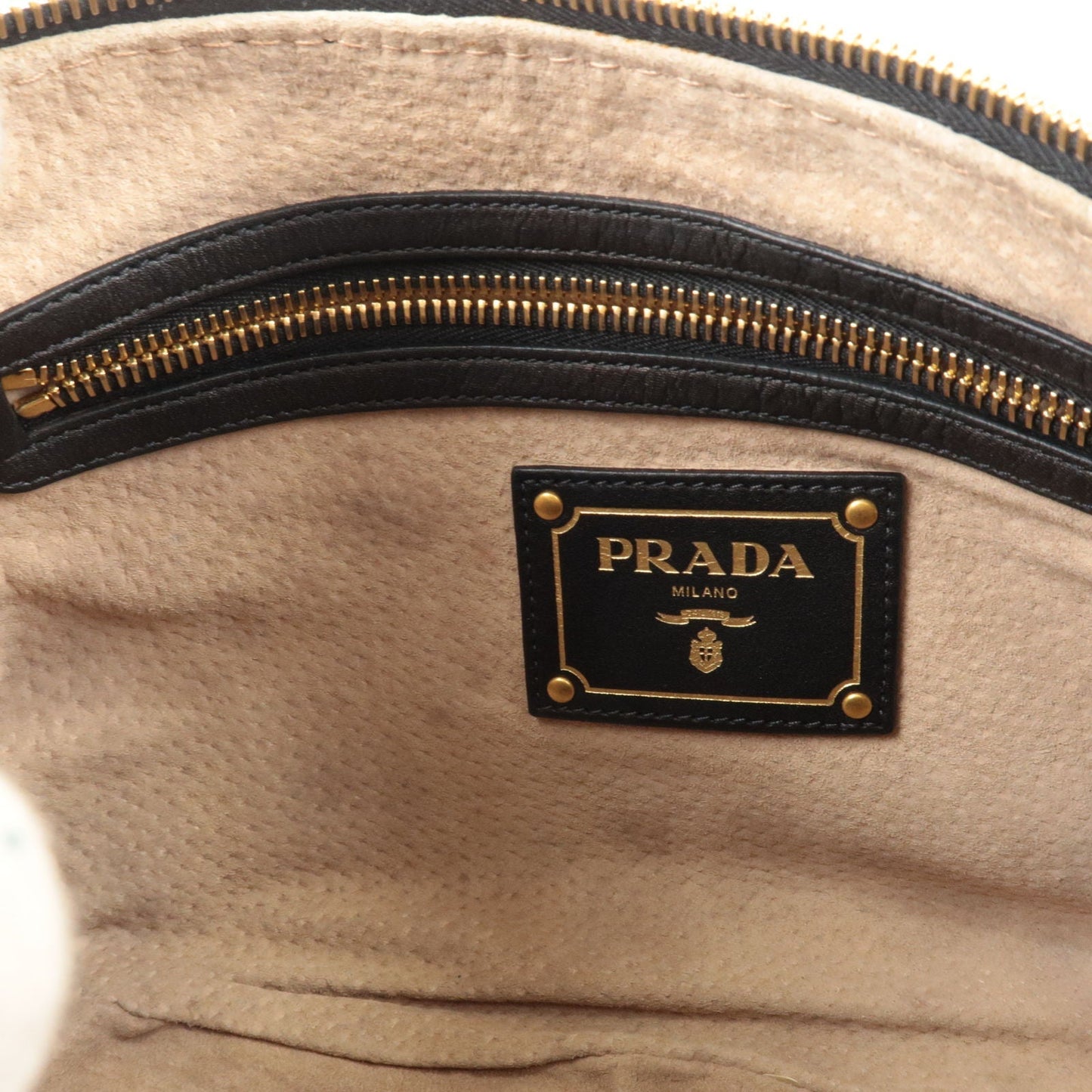 PRADA Soft Calf Leather Shoulder Bag Black BR4690