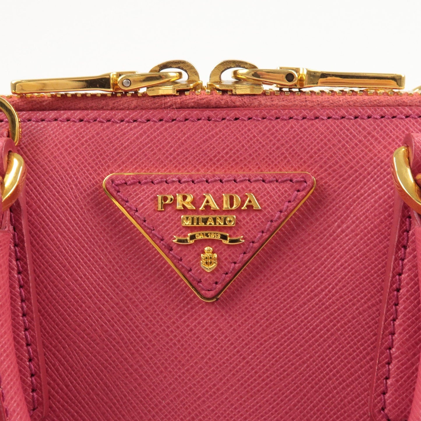 PRADA Logo Leather 2Way Hand Bag Shoulder Bag Pink BL0838