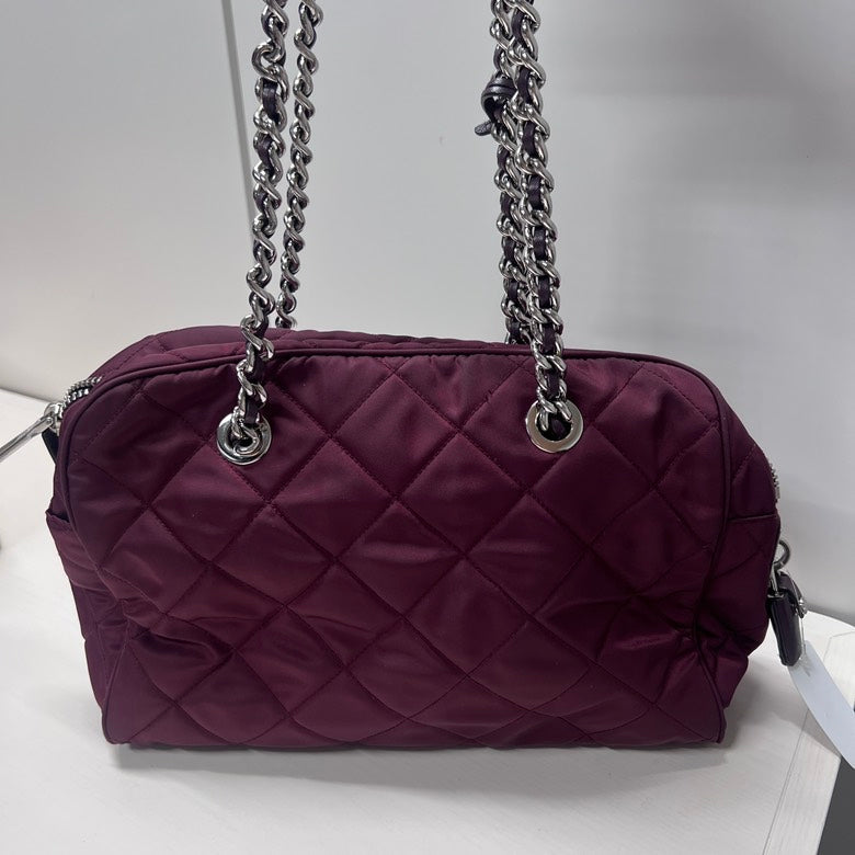 Prada Wine Red Chain Shoulder Bag