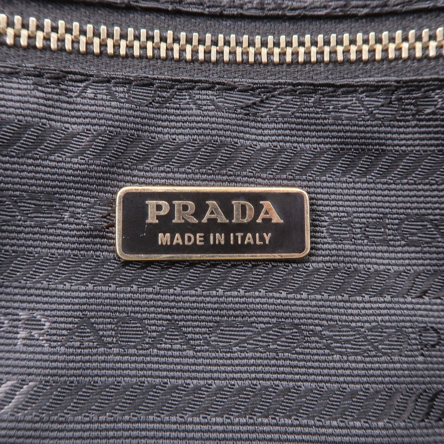 PRADA Nylon Leather Hand Bag Shoulder Bag Brown BL0106